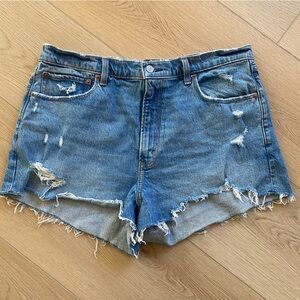 Abercrombie & Fitch High Rise Denim Mom Shorts